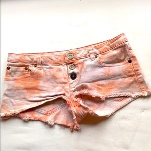 RVCA Coral tye-dye shorts